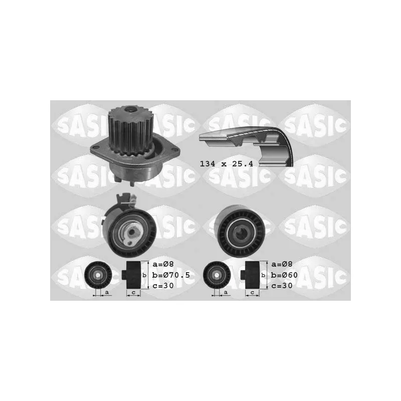 Pompe à eau + kit de courroie de distribution SASIC 3900015