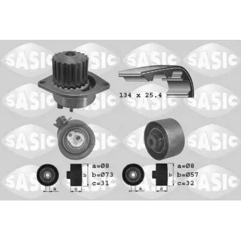 Pompe à eau + kit de courroie de distribution SASIC 3900016