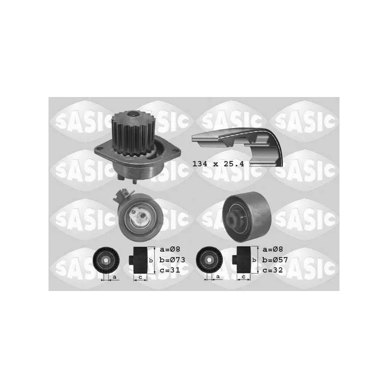 Pompe à eau + kit de courroie de distribution SASIC 3900016