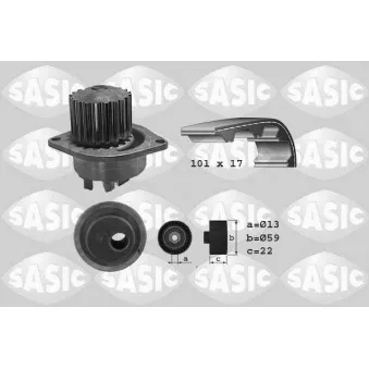 Pompe à eau + kit de courroie de distribution SASIC 3900019