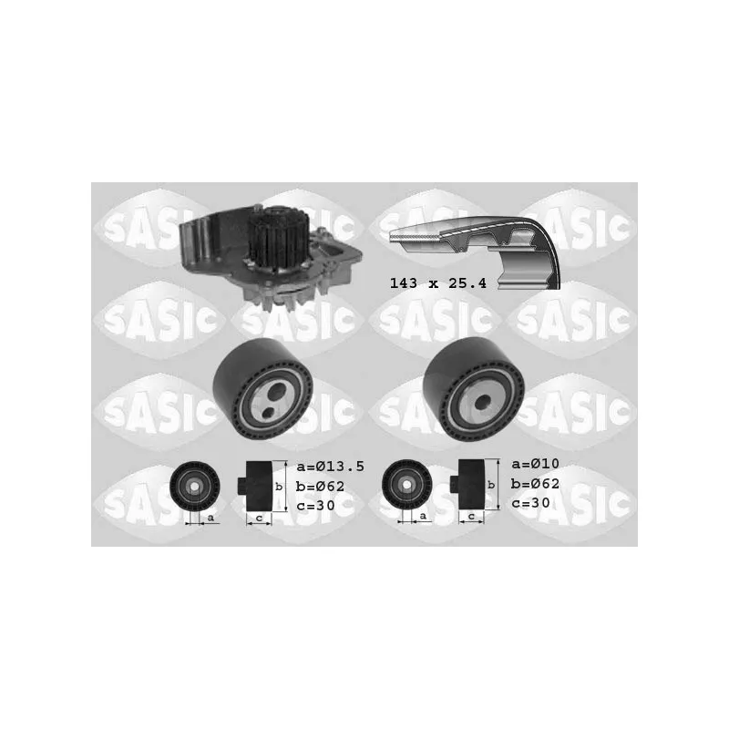 Pompe à eau + kit de courroie de distribution SASIC 3900026