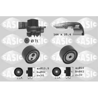 Pompe à eau + kit de courroie de distribution SASIC 3900027