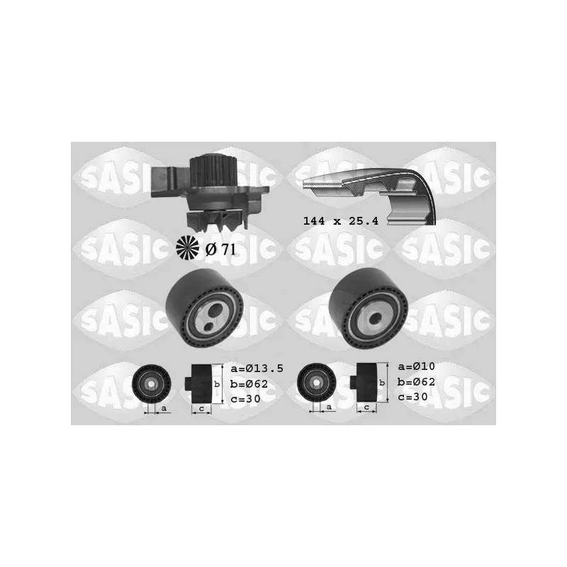Pompe à eau + kit de courroie de distribution SASIC 3900027