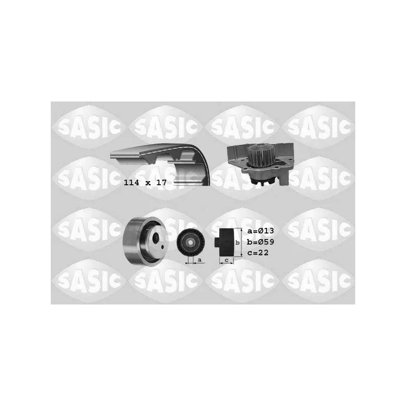 Pompe à eau + kit de courroie de distribution SASIC 3900036