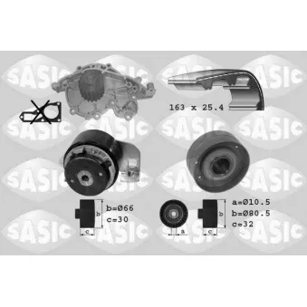 Pompe à eau + kit de courroie de distribution SASIC 3904001