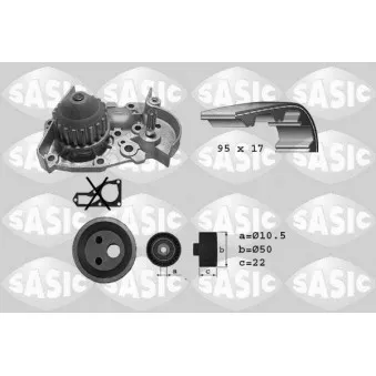 Pompe à eau + kit de courroie de distribution SASIC 3904002