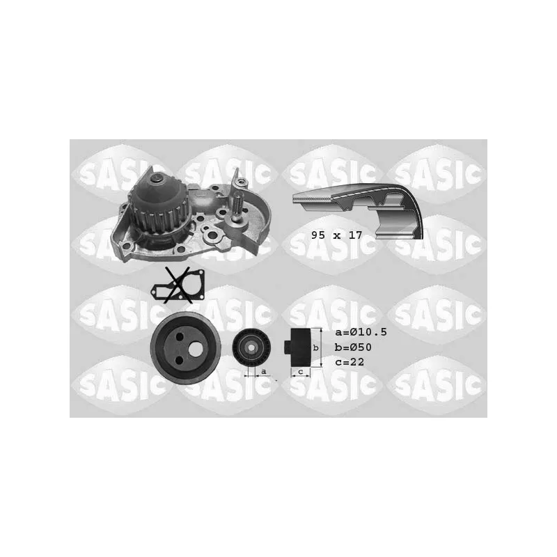 Pompe à eau + kit de courroie de distribution SASIC 3904002