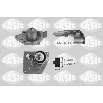 Pompe à eau + kit de courroie de distribution SASIC 3904004