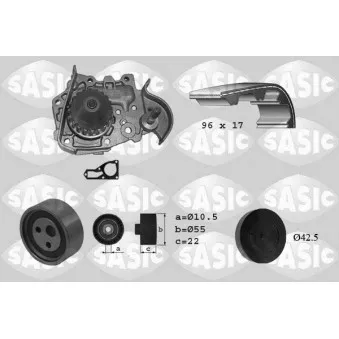Pompe à eau + kit de courroie de distribution SASIC 3904005
