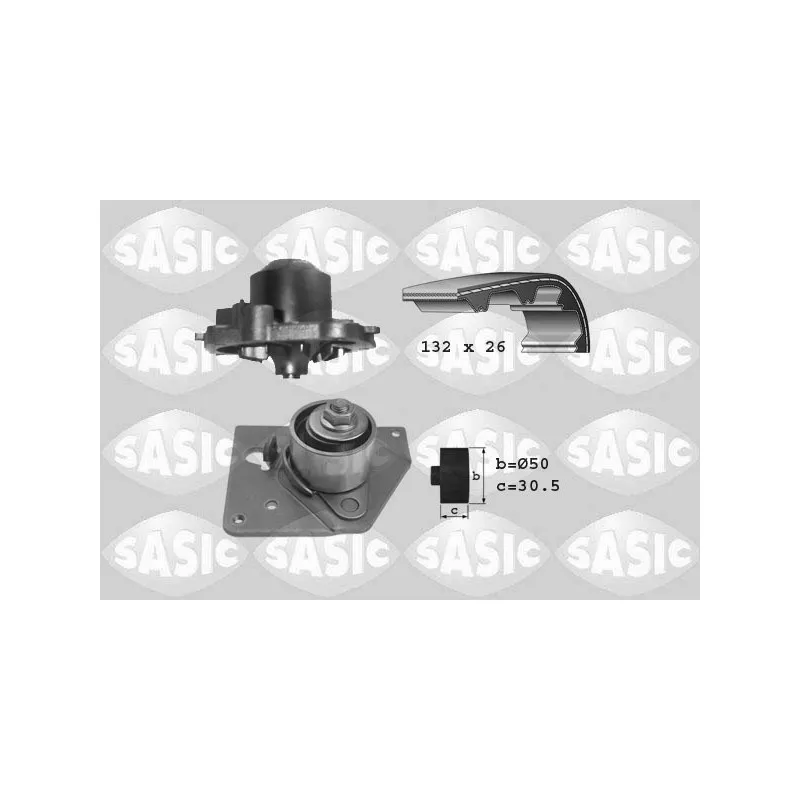 Pompe à eau + kit de courroie de distribution SASIC 3904007