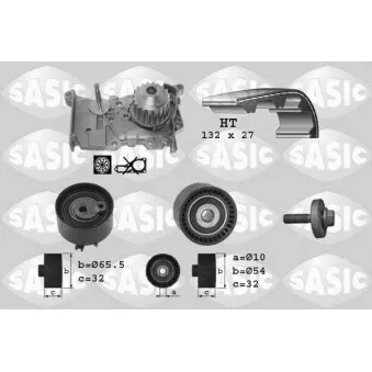 Pompe à eau + kit de courroie de distribution SASIC 3904012