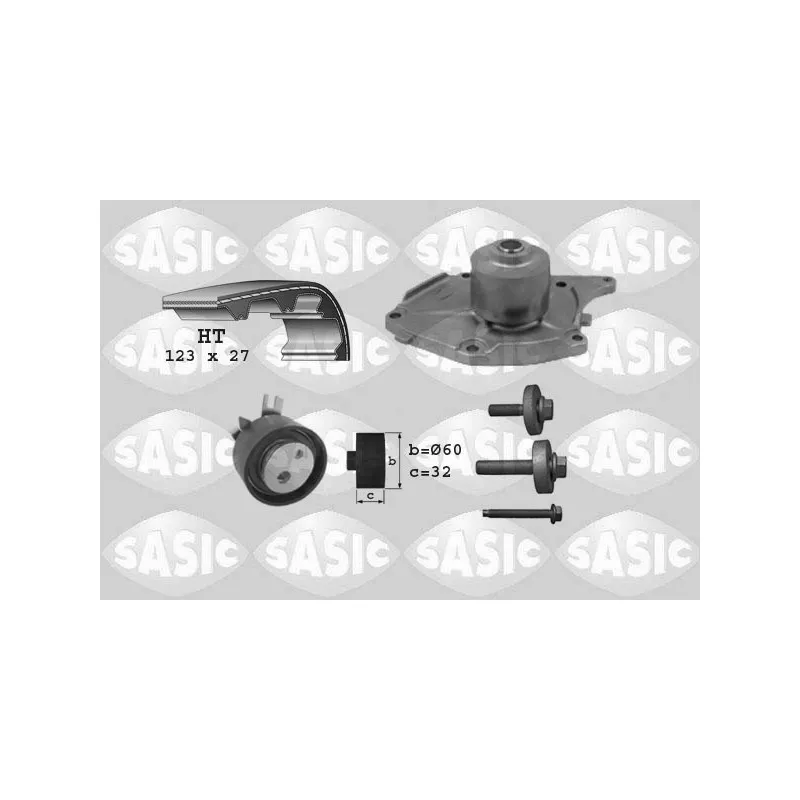 Pompe à eau + kit de courroie de distribution SASIC 3904022