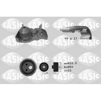 Pompe à eau + kit de courroie de distribution SASIC 3904025