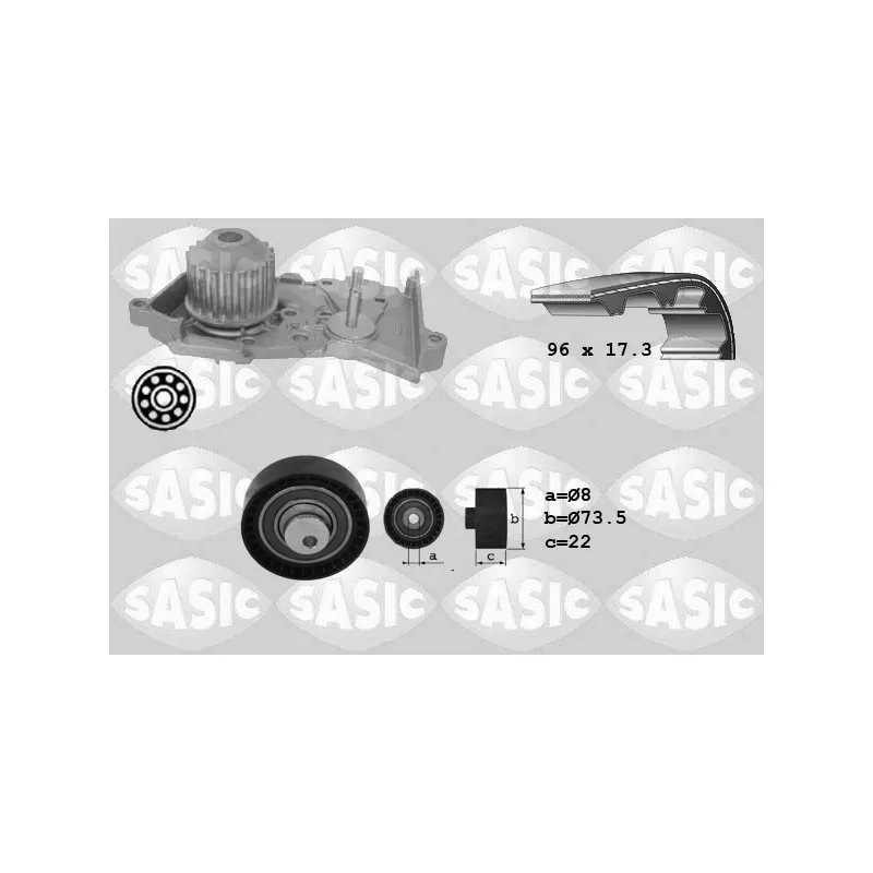 Pompe à eau + kit de courroie de distribution SASIC 3904026