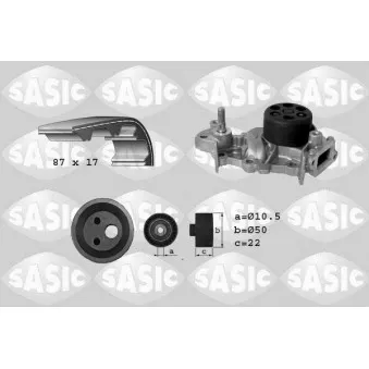 Pompe à eau + kit de courroie de distribution SASIC 3904028