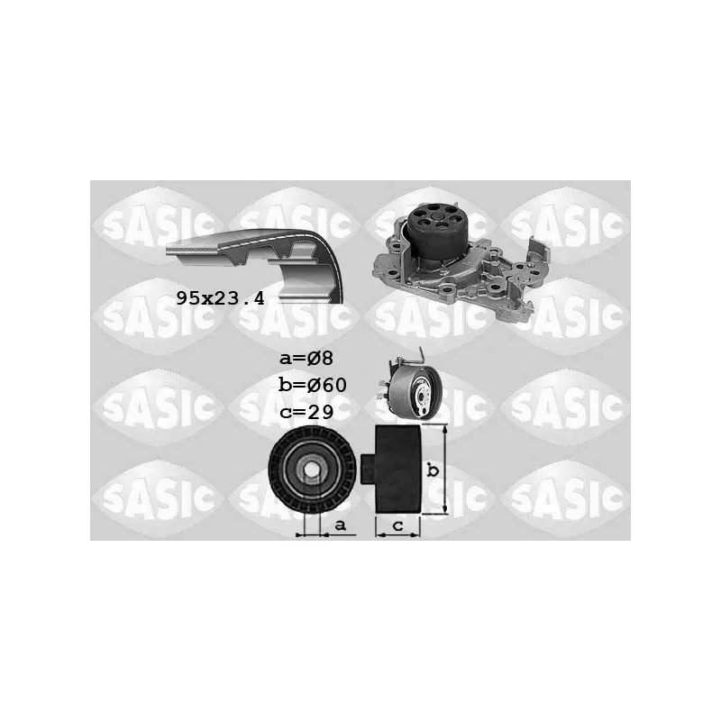 Pompe à eau + kit de courroie de distribution SASIC 3904029