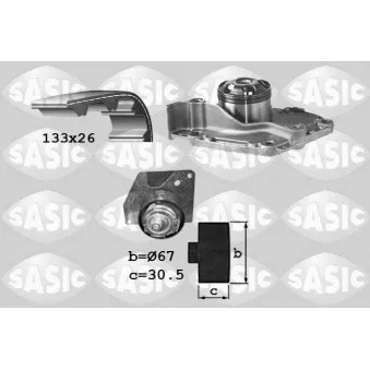 Pompe à eau + kit de courroie de distribution SASIC 3904030