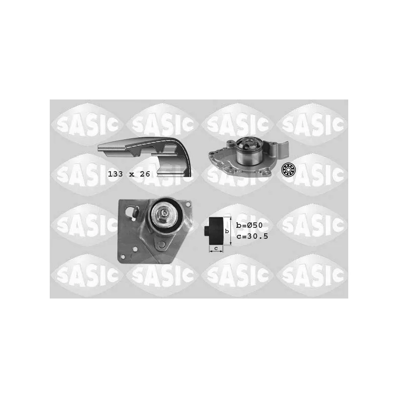 Pompe à eau + kit de courroie de distribution SASIC 3904033