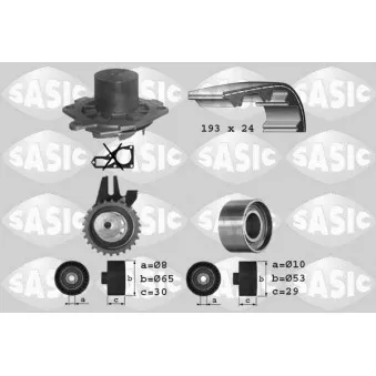 Pompe à eau + kit de courroie de distribution SASIC 3906005