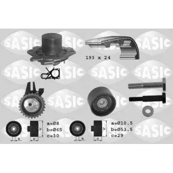 Pompe à eau + kit de courroie de distribution SASIC 3906008
