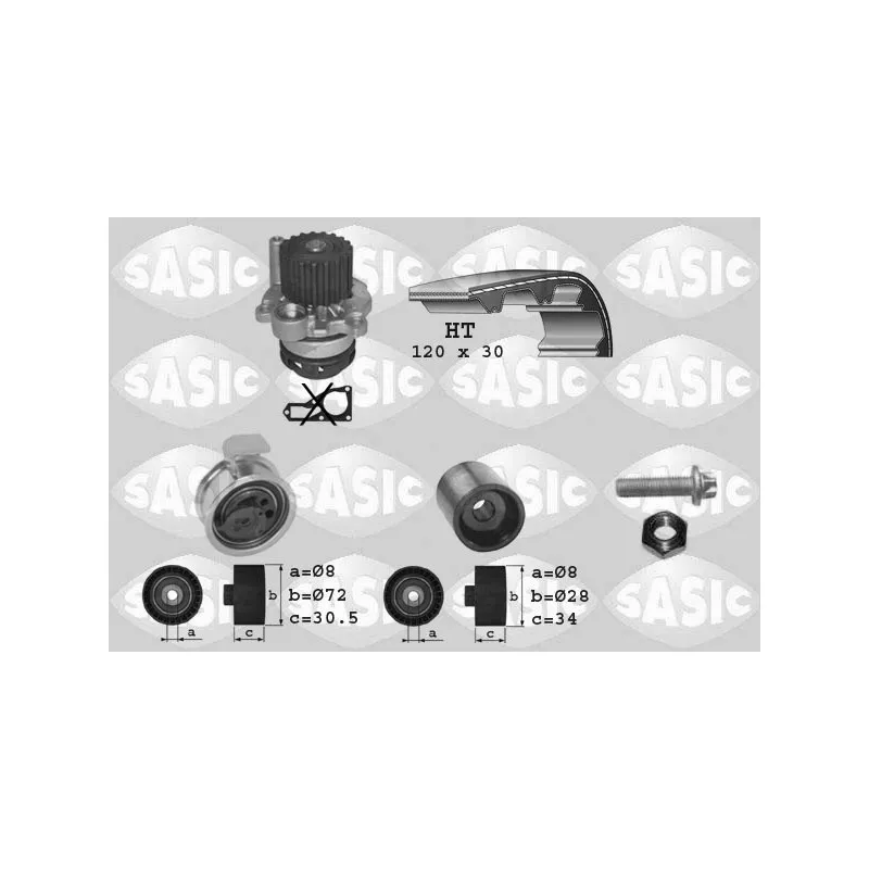 Pompe à eau + kit de courroie de distribution SASIC 3906010