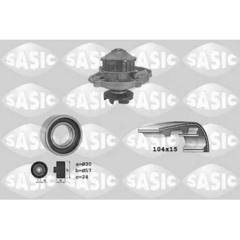 Pompe à eau + kit de courroie de distribution SASIC 3906015