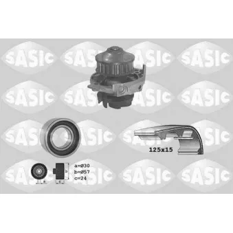 Pompe à eau + kit de courroie de distribution SASIC 3906018