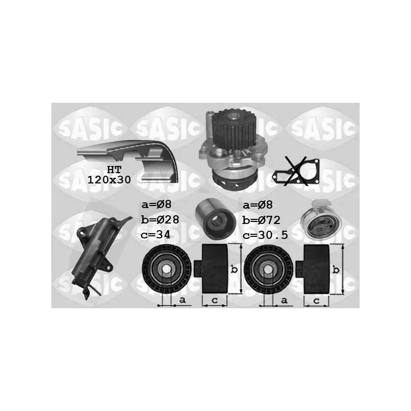 Pompe à eau + kit de courroie de distribution SASIC 3906023