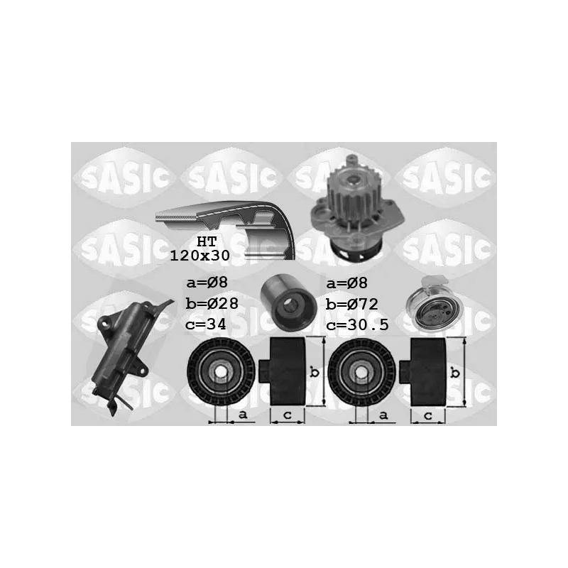 Pompe à eau + kit de courroie de distribution SASIC 3906024