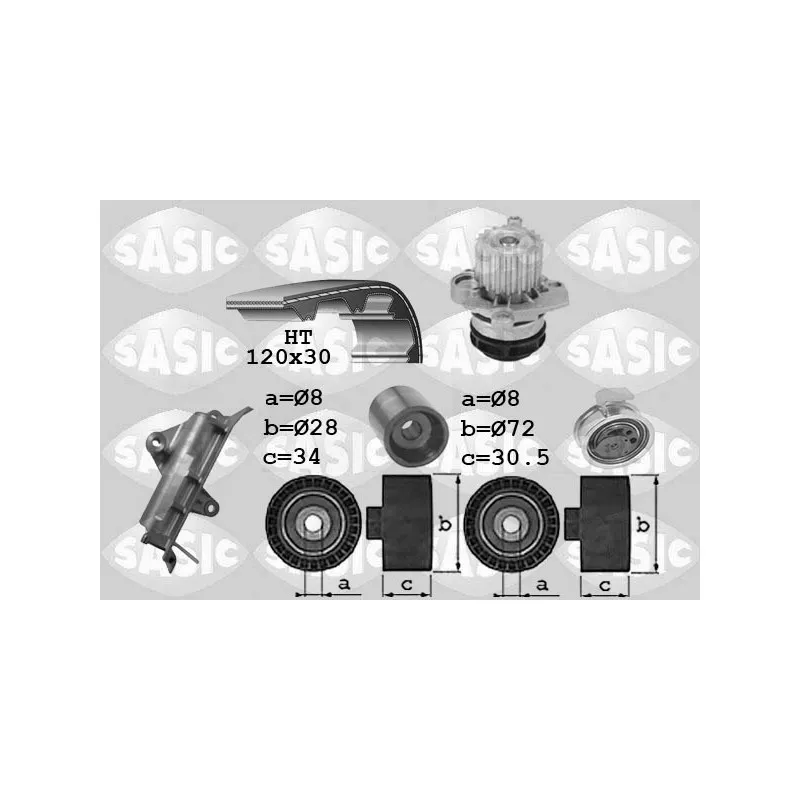 Pompe à eau + kit de courroie de distribution SASIC 3906027