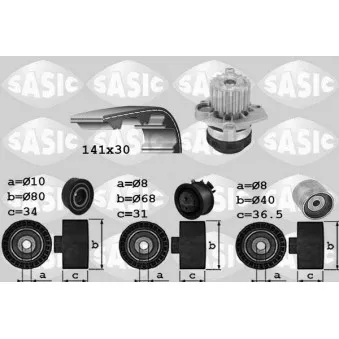 Pompe à eau + kit de courroie de distribution SASIC 3906028