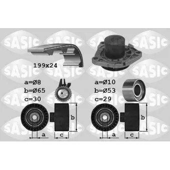 Pompe à eau + kit de courroie de distribution SASIC 3906032