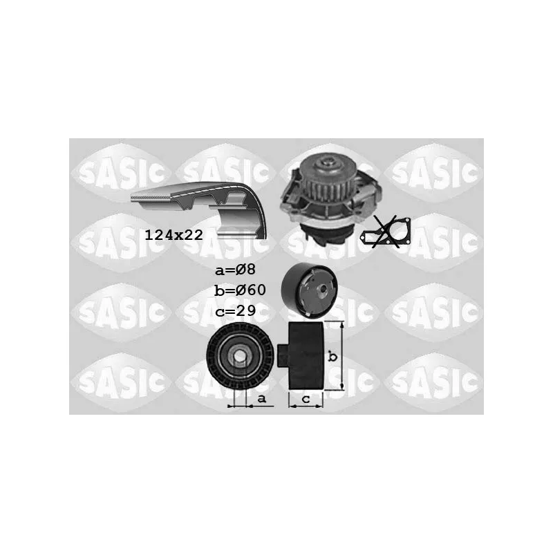 Pompe à eau + kit de courroie de distribution SASIC 3906038