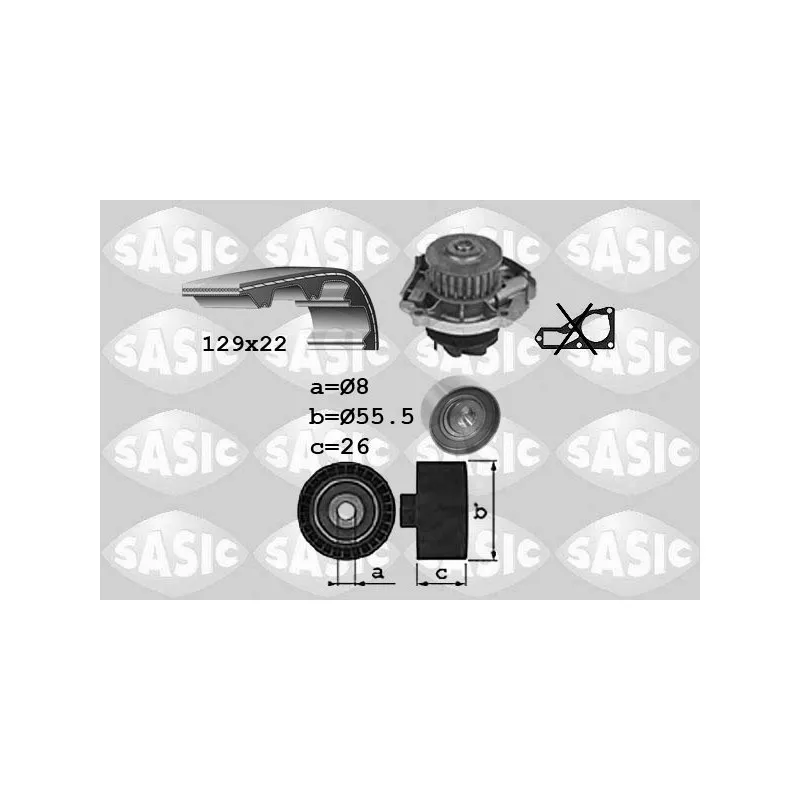 Pompe à eau + kit de courroie de distribution SASIC 3906042