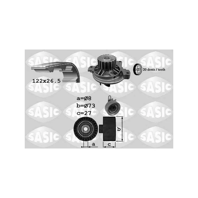 Pompe à eau + kit de courroie de distribution SASIC 3906051