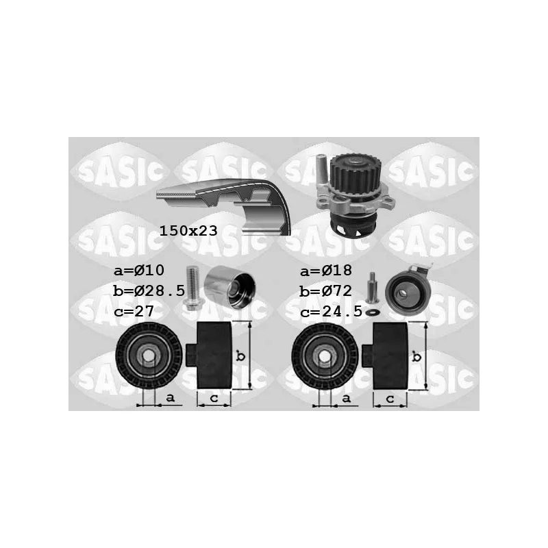 Pompe à eau + kit de courroie de distribution SASIC 3906064