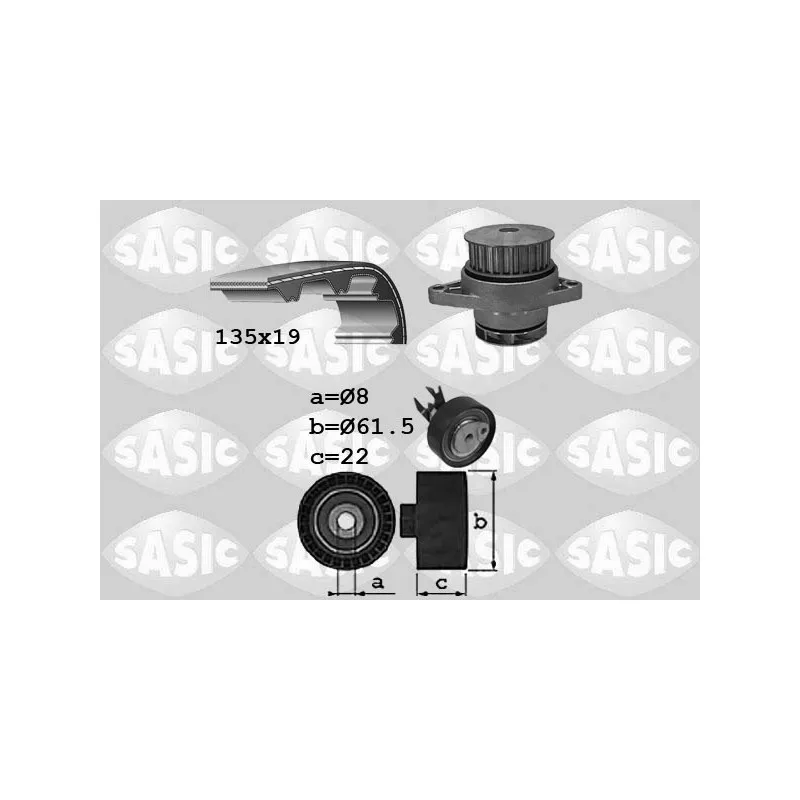 Pompe à eau + kit de courroie de distribution SASIC 3906065