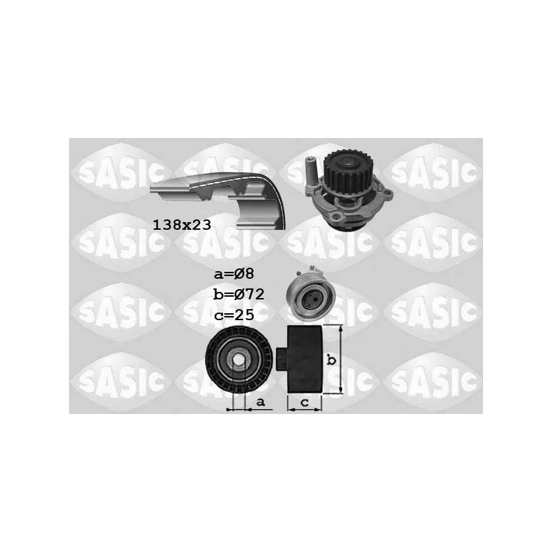 Pompe à eau + kit de courroie de distribution SASIC 3906070