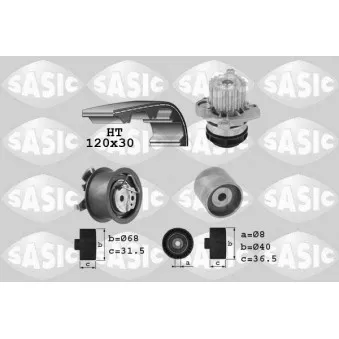 Pompe à eau + kit de courroie de distribution SASIC 3906080