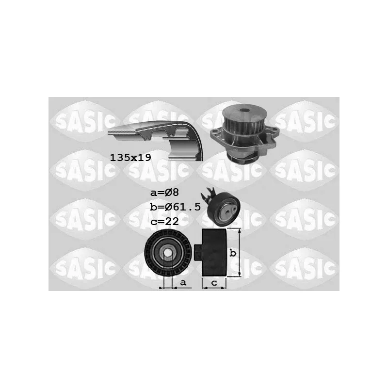 Pompe à eau + kit de courroie de distribution SASIC 3906087