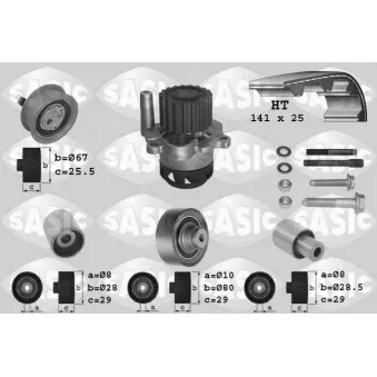 Pompe à eau + kit de courroie de distribution SASIC 3906089