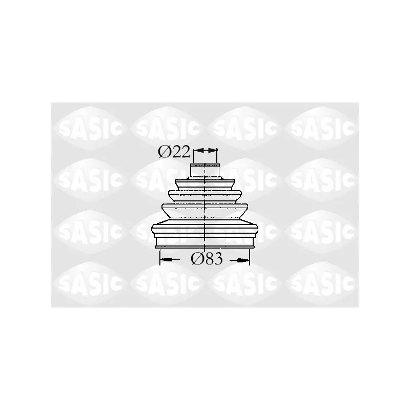 Soufflets de cardan avant SASIC 4003431