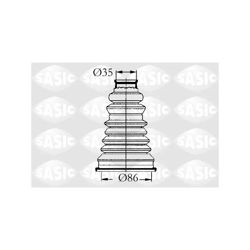 Soufflets de cardan avant SASIC 4003432