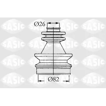 Soufflets de cardan avant SASIC 4003439