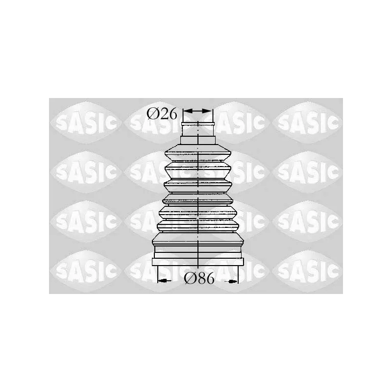 Soufflets de cardan avant SASIC 4003440