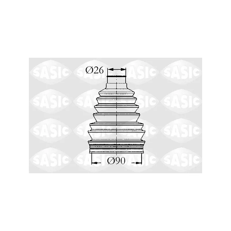 Soufflets de cardan avant SASIC 4003441