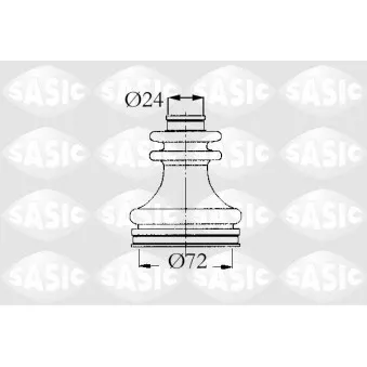 Soufflets de cardan avant SASIC 4003449