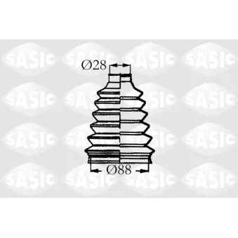 Soufflets de cardan avant SASIC 4003455