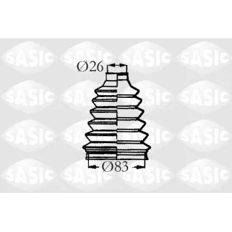 Soufflets de cardan avant SASIC 4003460