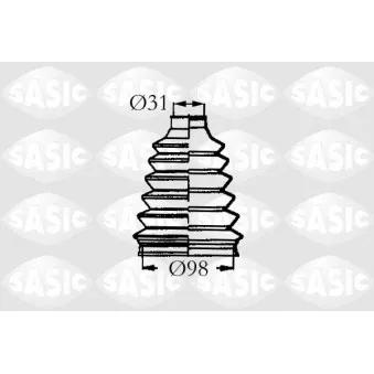 Soufflets de cardan avant SASIC 4003466